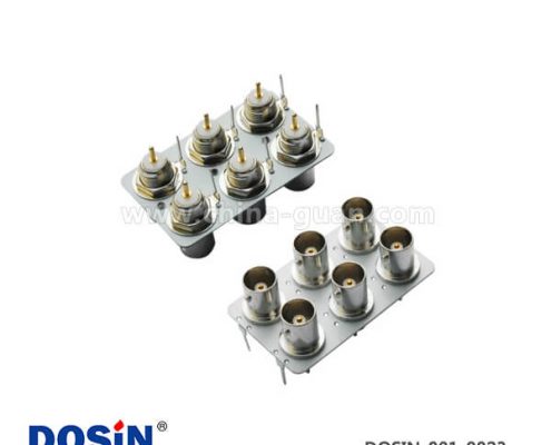 bnc射頻同軸連接器鋅合金直式穿墻母頭六軸PCB板端