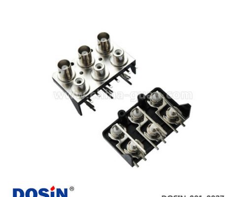 bnc型射頻同軸連接器鋅合金50歐姆彎式母頭PCB板端