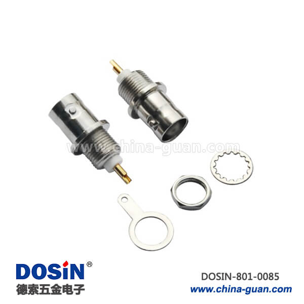 801-0085 BNC端子直式鋅合金50歐姆母頭射頻同軸連接器