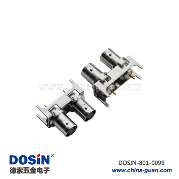 801-0099 bnc 連接器 壓電母頭直式鋅合金50歐姆射頻同軸PCB板端