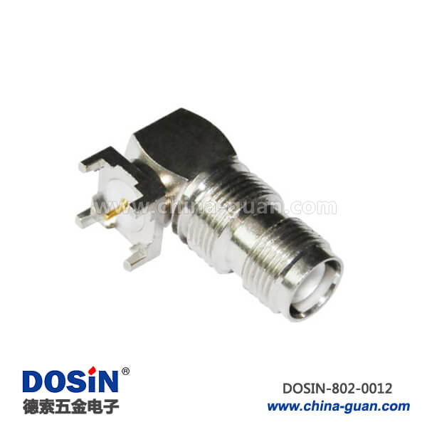 pcb射頻連接器板端4腳彎式穿墻式母頭tnc連接器 pcb射頻連接器板端4腳彎式穿墻式母頭tnc連接器