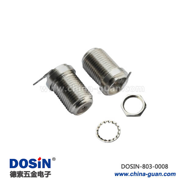 803-0008 機頂盒接線頭RF射頻同軸F頭連接器穿墻接線