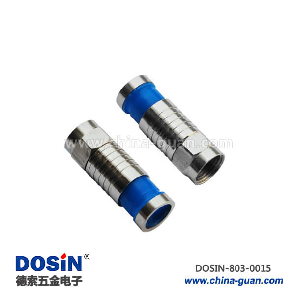 803-0015 有線電視連線接頭F頭射頻同軸連接器直式公頭