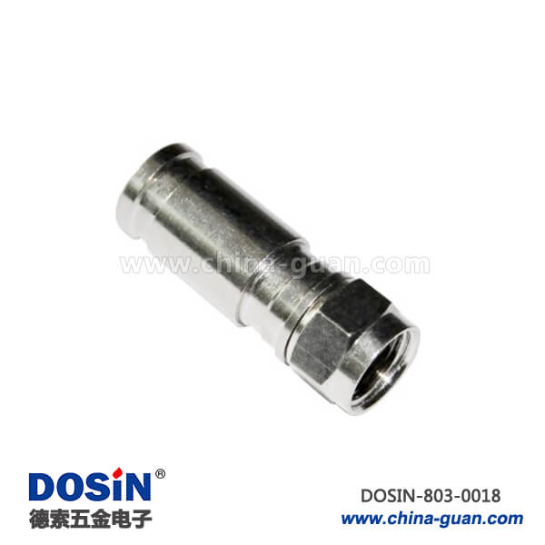 803-0018 有線電視連接器高性能F頭射頻同軸直式公頭