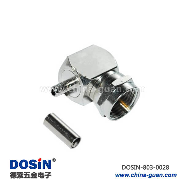 803-0028 f頭轉角連接器壓接公頭RF射頻同軸接線
