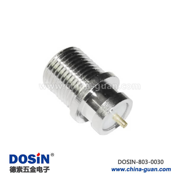 803-0030 電視射頻接口 母頭F型同軸直式穿墻連接器