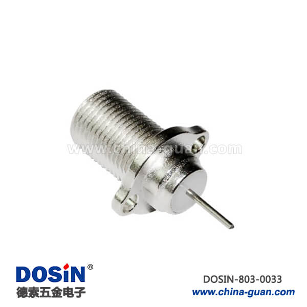 803-0033 母連接器 F型RF同軸射頻直式母頭穿墻