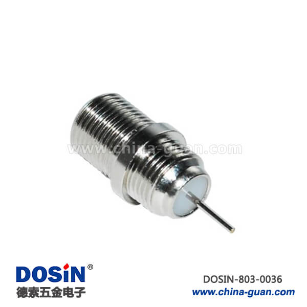 803-0036 數字電視線接頭F頭防水直式穿墻母頭RF射頻同軸連接器