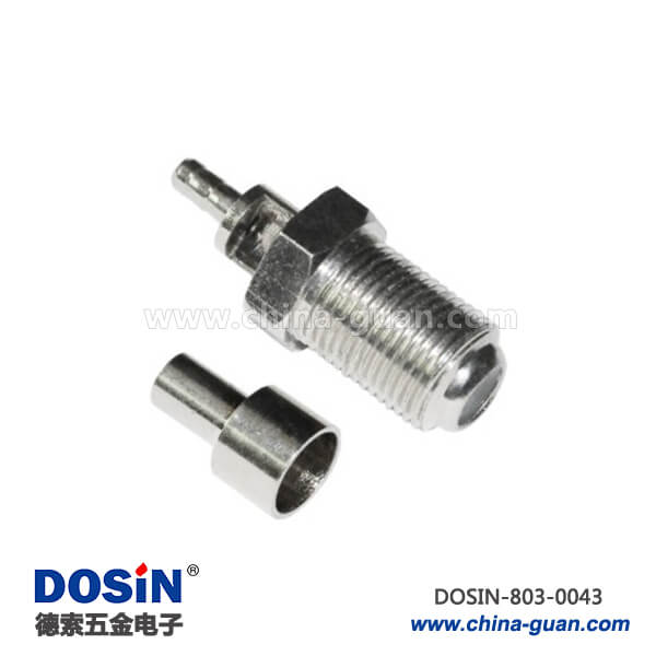 803-0043 f接頭連接器75歐姆直式穿墻母頭RF射頻同軸