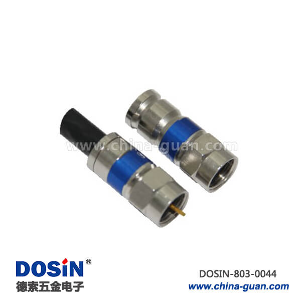 803-0044 rf射頻連接器F頭同軸壓接直式公頭接線