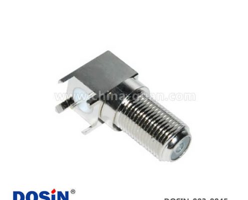 有線電視接頭 f頭彎式方形4腳母頭射頻同軸連接器