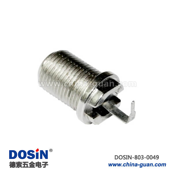 803-0049 有線電視f頭RF射頻同軸彎式穿墻連接器