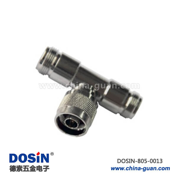 同軸射頻線轉接頭T型n型公頭轉兩個n型母頭 同軸射頻線轉接頭T型n型公頭轉兩個n型母頭