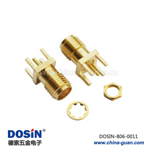 連接器母座sma射頻同軸直式母頭鍍金PCB電路板 連接器母座sma射頻同軸直式母頭鍍金PCB電路板