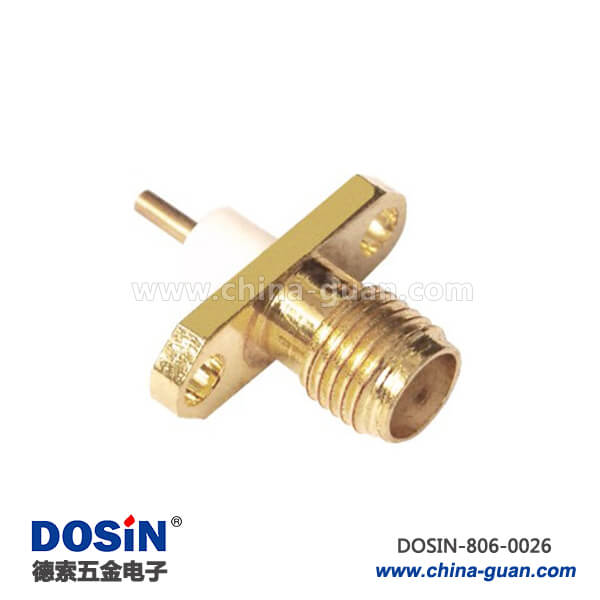 sma 連接器2孔法蘭直式母頭面板安裝 sma 連接器2孔法蘭直式母頭面板安裝