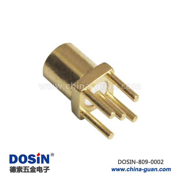 專業射頻同軸連接器直式母頭MCX4腳PCB板端插座 專業射頻同軸連接器直式母頭MCX4腳PCB板端插座