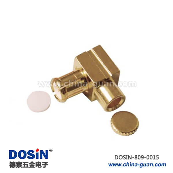 MCX連接器彎式鍍金公頭射頻同軸連接器