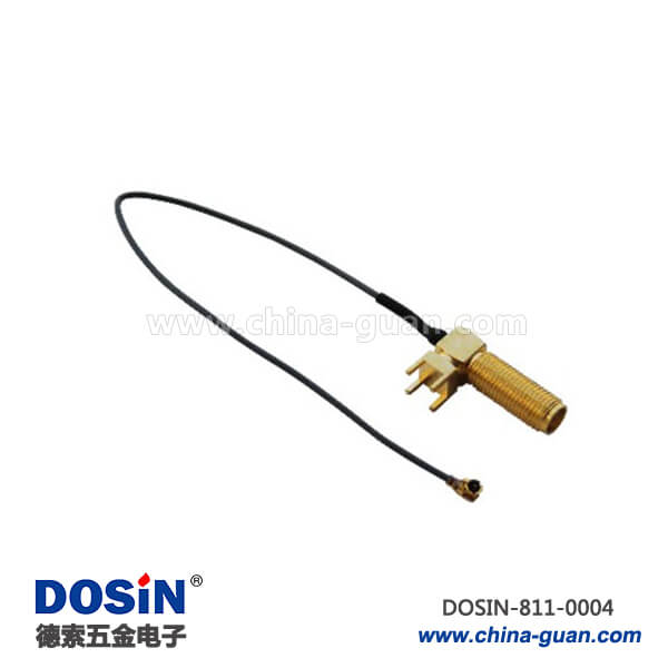 811-0004 sma彎插鍍金射頻同軸線材接ipex