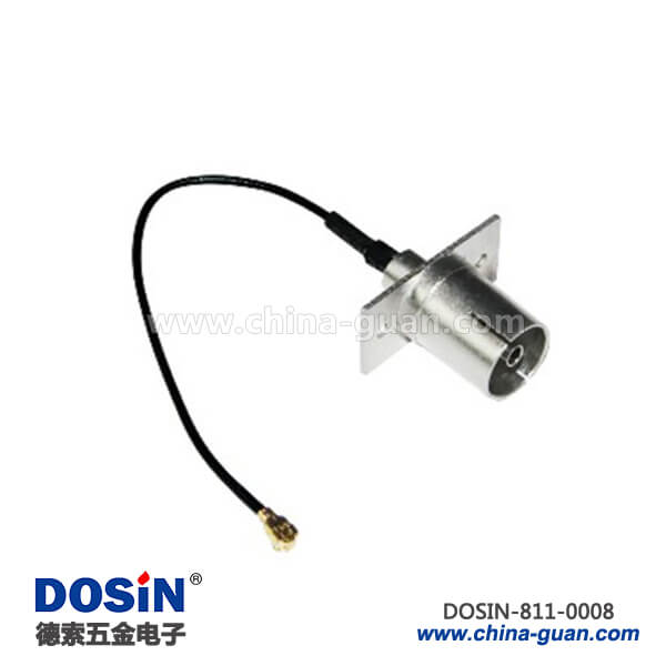 811-0008 PAL直式母頭射頻同軸電纜接ipex