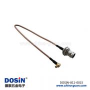 811-0015 bnc彎母頭穿墻rg316射頻同軸線材接mcx