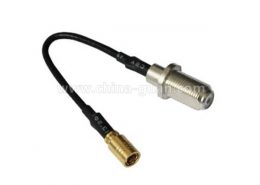 f穿墻母頭rg174射頻同軸線材接smb公頭