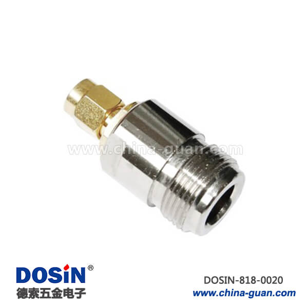 818-0020 n母頭轉SMA公頭轉接頭直式連接器