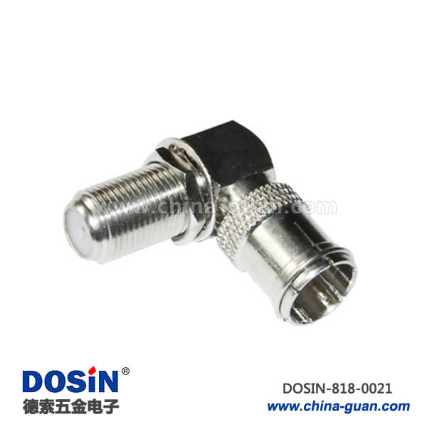818-0021 射頻f轉(zhuǎn)接頭母頭轉(zhuǎn)PAL母頭彎式連接器