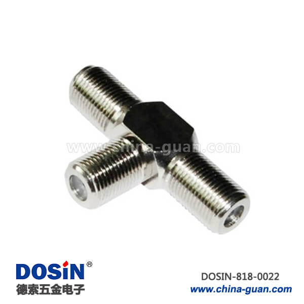 818-0022 rf接頭F三通母頭轉(zhuǎn)接頭連接器