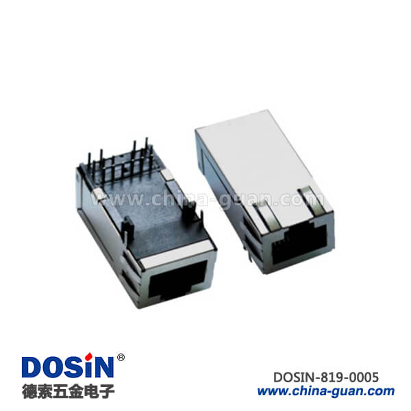 819-0005 1.3英寸RJ45連接器帶屏蔽EMI彈片