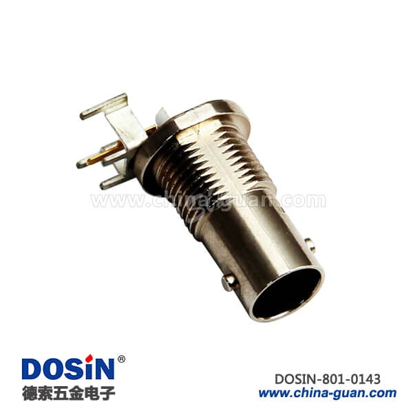 801-0143 bnc插板PCB板射頻連接器彎式母頭