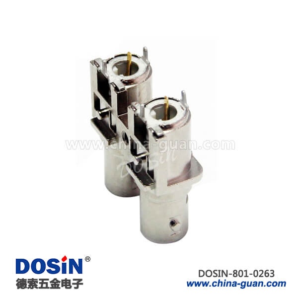 801-0263 bnc雙母頭直式PCB板端連接器