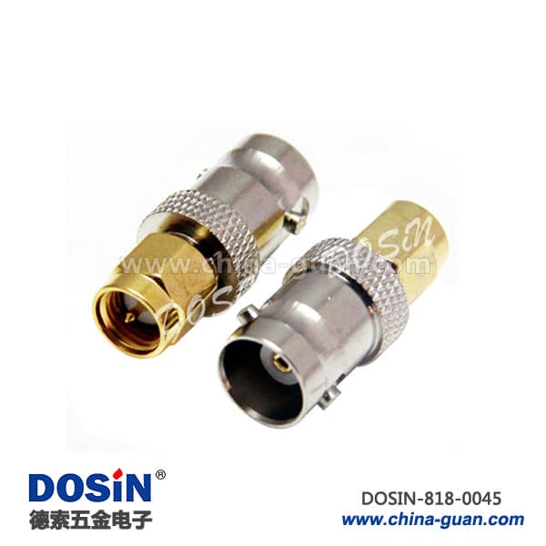 818-0045 sma轉(zhuǎn)接bnc頭公頭轉(zhuǎn)接母頭直式轉(zhuǎn)接頭
