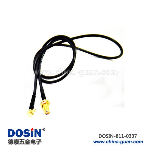 811-0337 rg174同軸電纜MCX鍍金公頭接SMA母頭