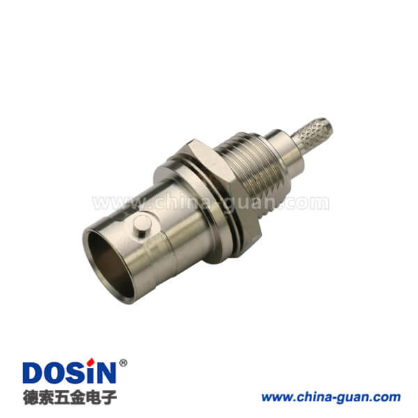 DOSIN-801-1018 BNC直式穿墻母頭鋅合金同軸連接器線纜