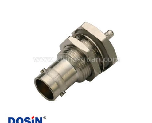 bnc母頭焊線式防水穿墻直式射頻同軸電纜連接器