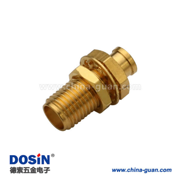 DOSIN-806-1002 sma 射頻同軸連接器直式穿墻式母頭接線UT085