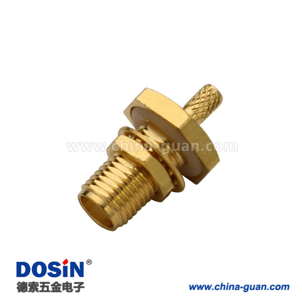 DOSIN-806-1014 SMA母頭穿墻防水射頻同軸電纜接頭RG316直式