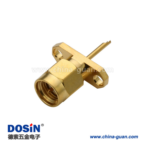 DOSIN-806-1019 sma2孔直式法蘭盤公頭射頻同軸連接器