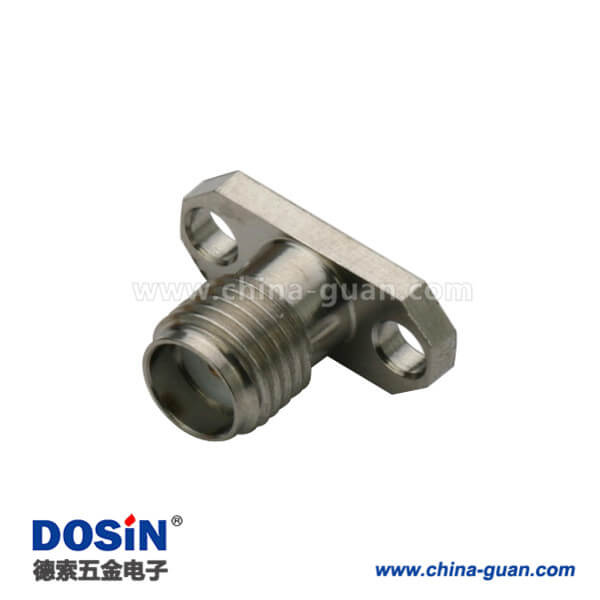 DOSIN-806-1022 sma射頻同軸連接器母頭直式法蘭盤2孔