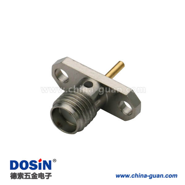 DOSIN-806-1026 sma射頻同軸2孔法蘭盤座直式連接器母頭