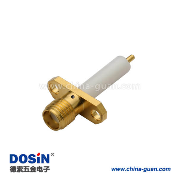 DOSIN-806-1029 sma標(biāo)準(zhǔn)母頭小型2孔法蘭盤同軸連接器面板安裝