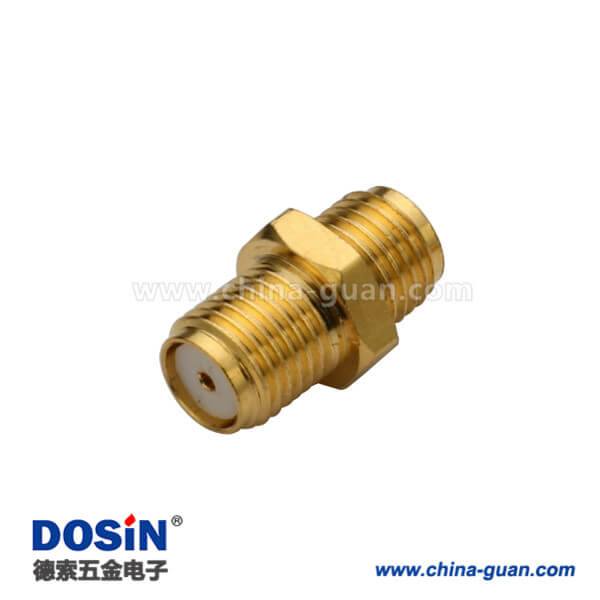 DOSIN-806-1053 SMA鍍金直式母頭轉母頭穿墻式面板安裝電視線SMA接頭