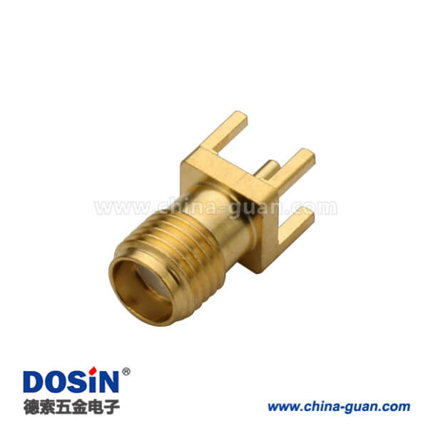 DOSIN-806-1068 SMA直式鍍金穿孔母頭連接器PCB面板安裝接頭