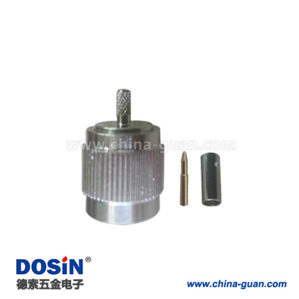 DOSIN-802-1004 tnc公頭接線RG316D直式壓接RF射頻同軸連接器