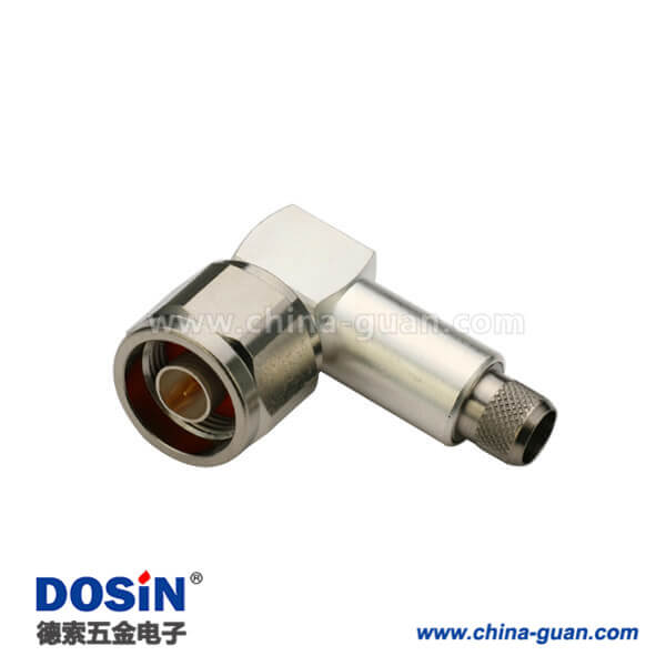 DOSIN-805-1023 n頭彎式壓接同軸線纜LMR400有線電視連接線插頭