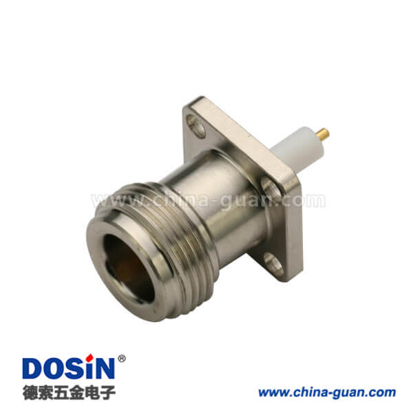 DOSIN-805-1041 n頭母頭連接器防水型直式母頭帶4孔法蘭盤