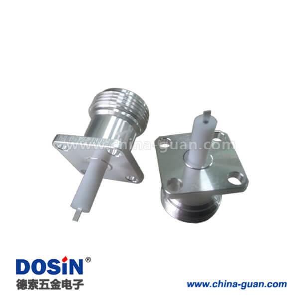 DOSIN-805-1044 n頭母頭有線電視連接頭4孔法蘭盤方板連接器