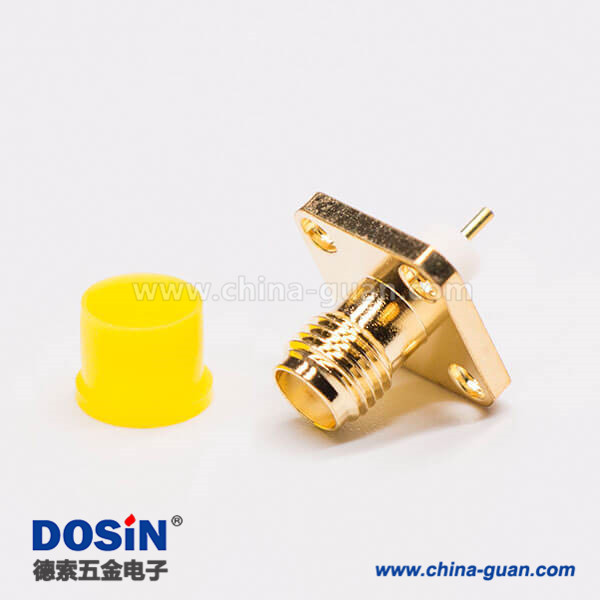 DOSIN-806-0239 SMA母頭面板安裝帶方形四孔法蘭