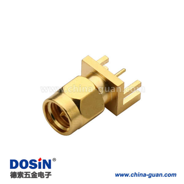 DOSIN-806-1071 SMA卡板式鍍金直式公頭插座PCB射頻連接器