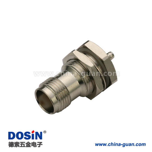 DOSIN-802-1025 tnc直式穿墻母頭面板安裝接線RG400,142同軸連接器